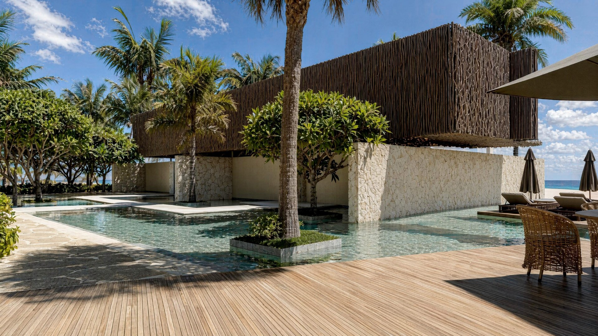 Enhanced beach pavilion