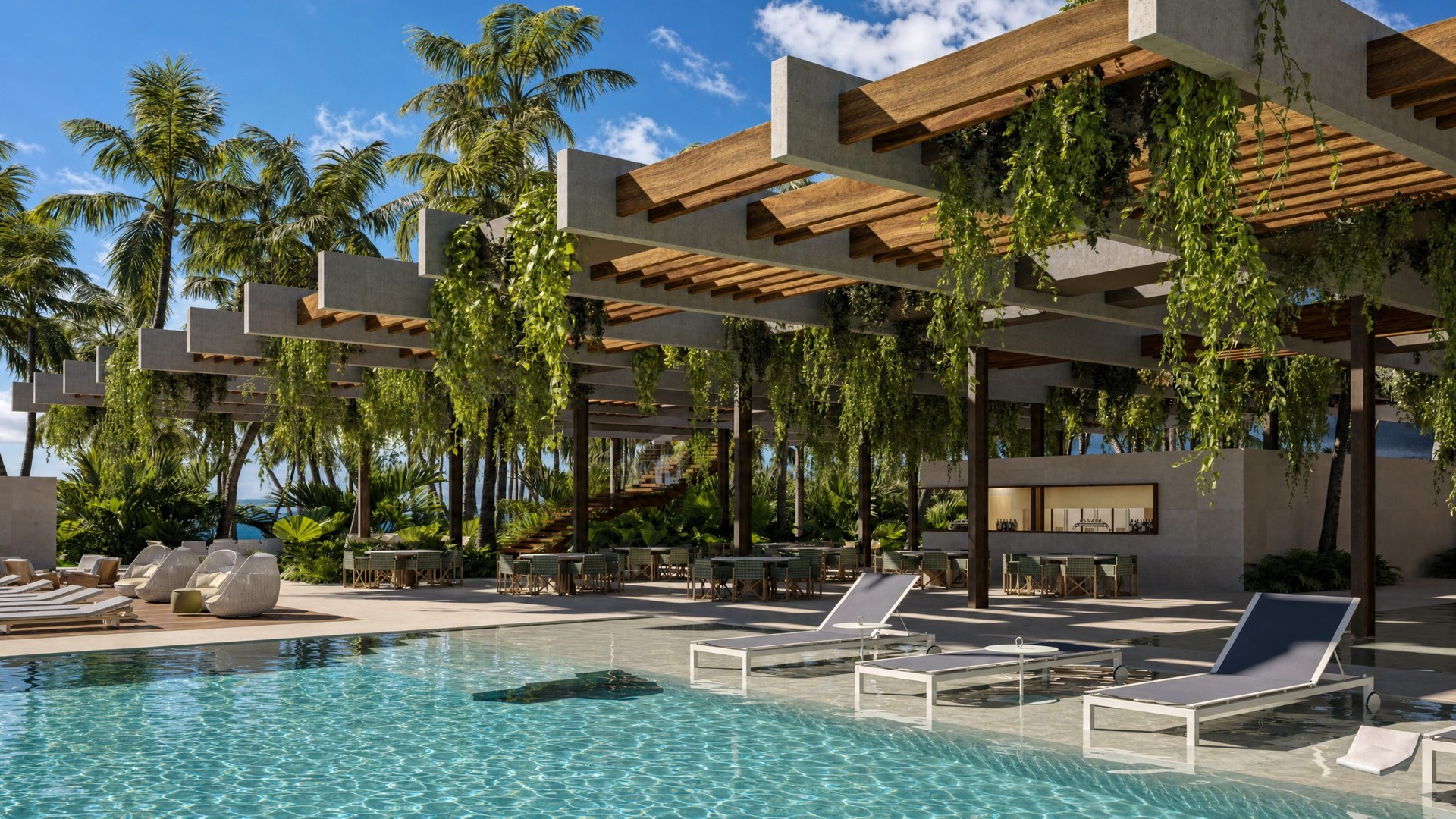 Enhanced pool lounge